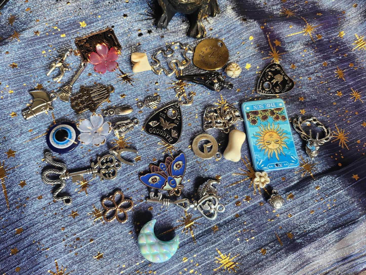 Lucky Bag of Charms for Divination, Charm Casting, Bone Throwing & Jewelry Making
