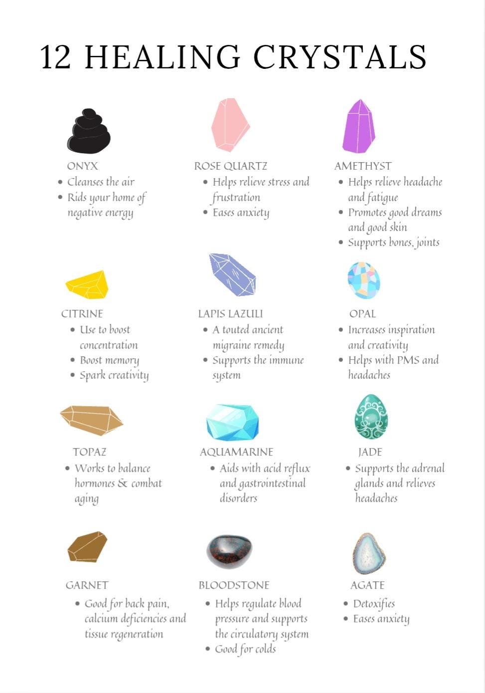 Crystal Journal, Daily Planner, Monthly Calendar, Crystal Meanings, Spiritual Journal, Daily Calendar, Colorful DIY Organizer PDF Download