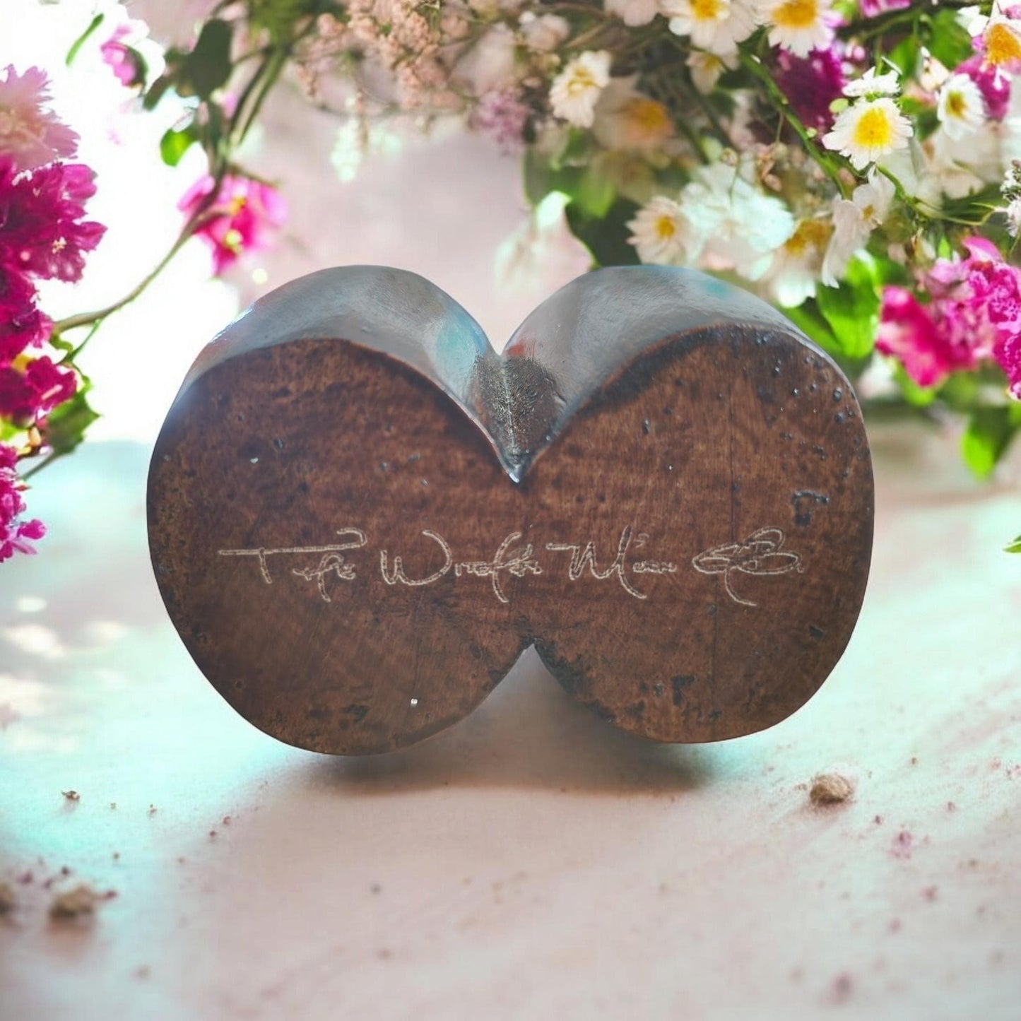 Rose Quartz Goddess Statue – Handcrafted Wooden Divine Feminine Figurine for Healing & Intuition