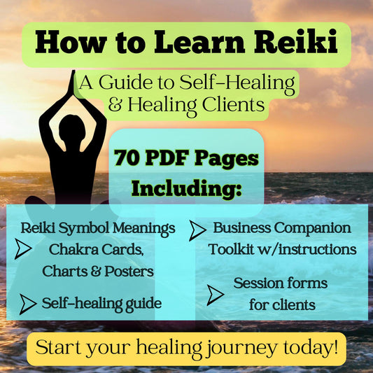 Reiki Healing Guide, How To Learn Reiki Instructions, Chakras, Symbols, Guide to start a Reiki Business Healing Clients, The Reiki Path