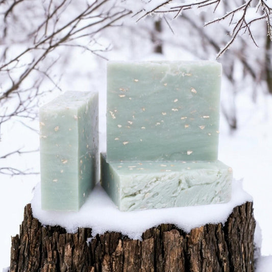 Snowfall Peppermint Lavender Soap – Handmade Natural Bath & Body Soap