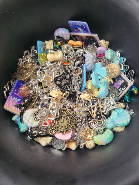Lucky Bag of Charms for Divination, Charm Casting, Bone Throwing & Jewelry Making