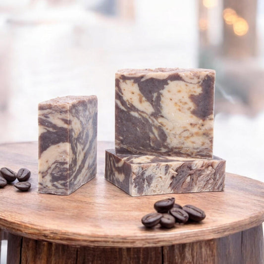 Morning Brew Goat Milk Soap With Coffee Grounds – Handmade Natural Bath Bar