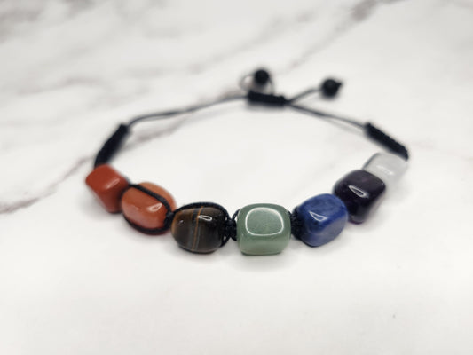 7 Chakra Stone Bracelet for Healing, Energy Balancing & Spiritual Wellness